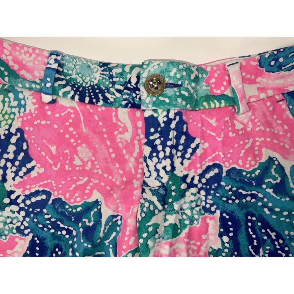 Women's Lilly Pulitzer Callahan Knit Shorts Multicolor Boho Batik Sz 00 (27